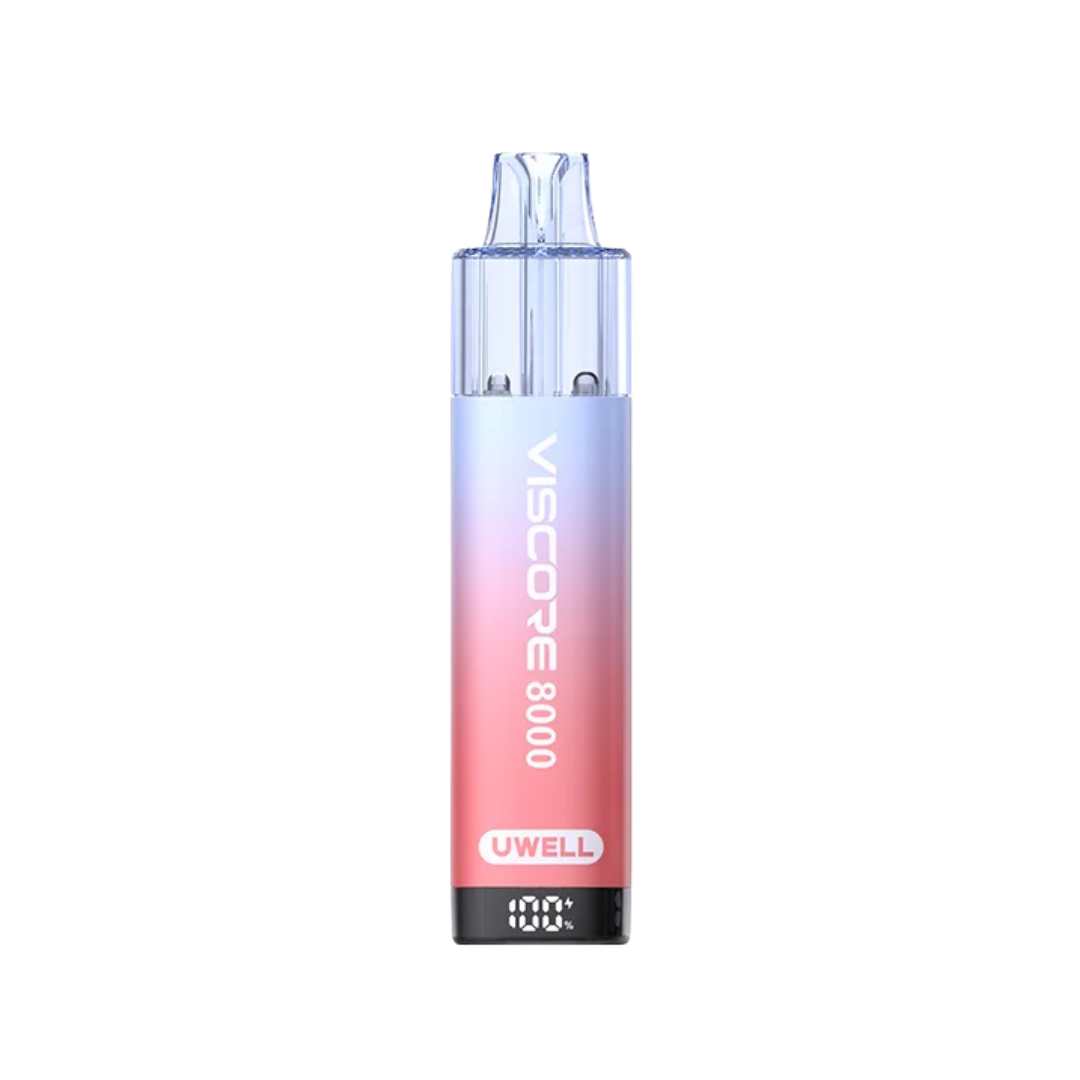 Uwell Viscore 8000 Pod Vape Kit Milky Strawberry Flavour