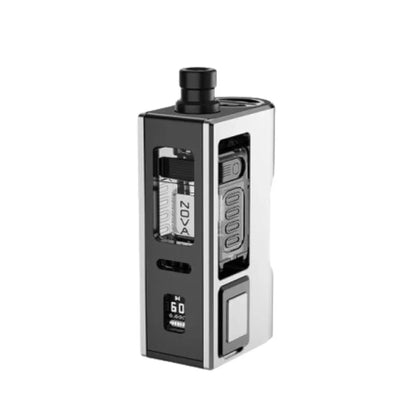Vandy Vape Nova AIO Kit in Silver Shiver finish, showcasing its sleek design and display.