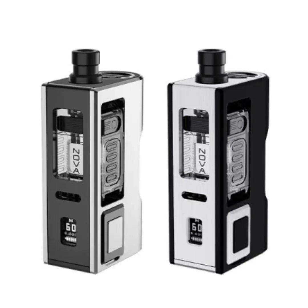 Two Vandy Vape Nova AIO Kits in black and silver with visible e-liquid chambers.