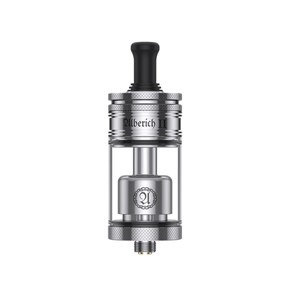 Vapefly Alberich II MTL RTA in silver, displayed against a white background.