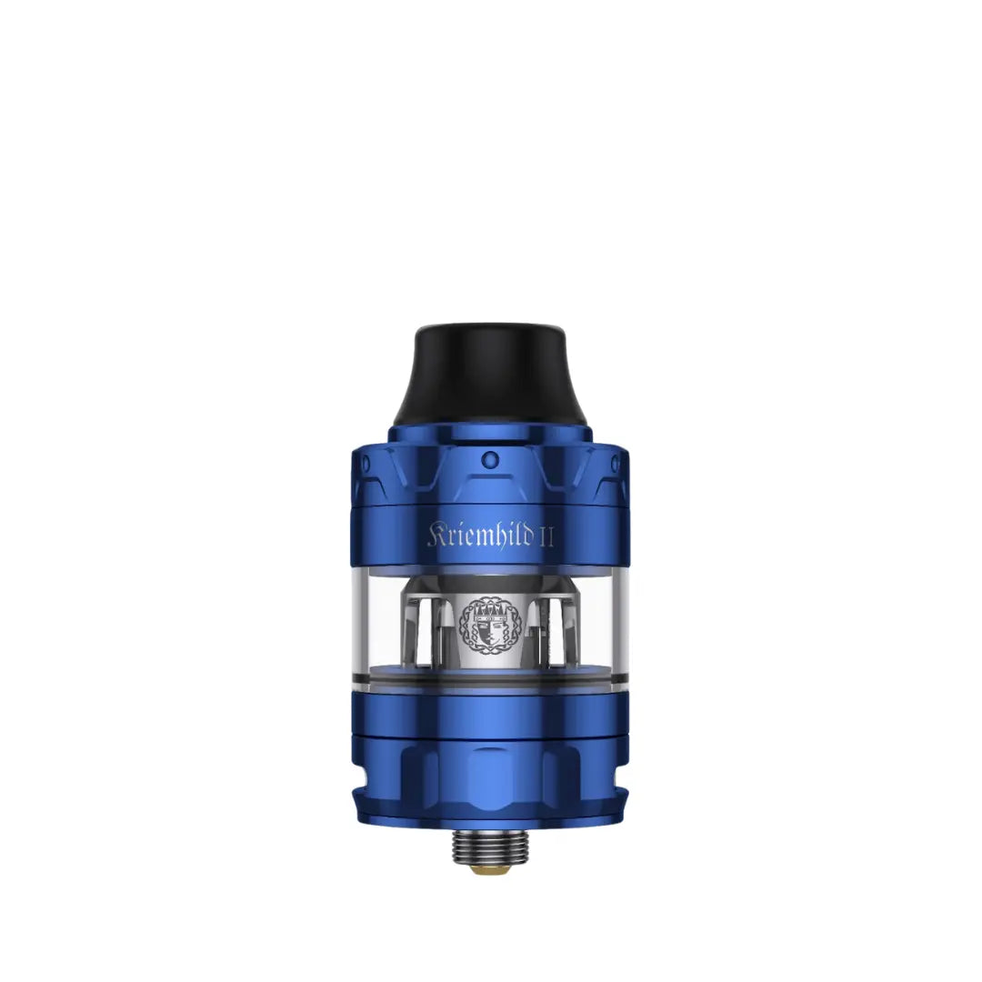 Vapefly Kriemhild II Sub-Ohm Tank blue colour variant showing detailed design and airflow slots