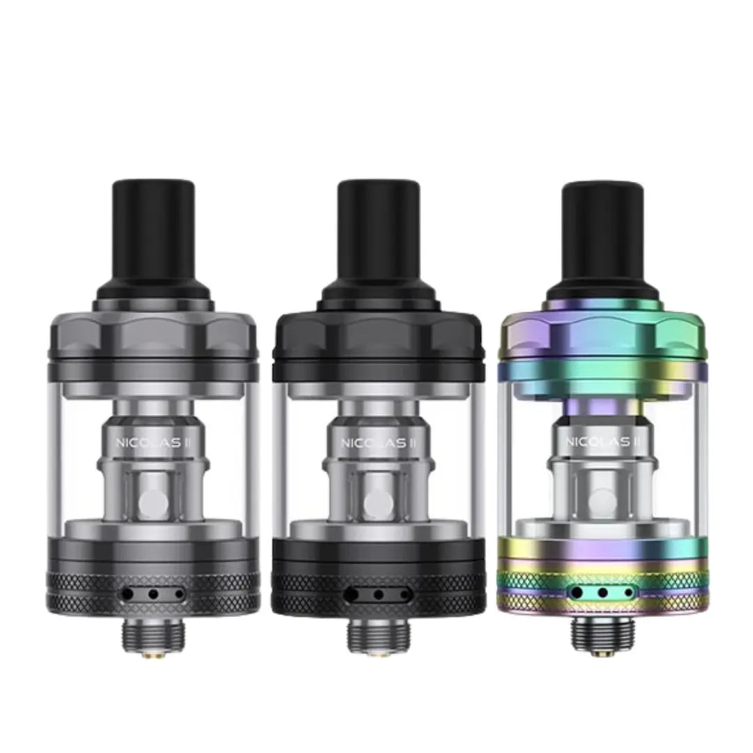 Vapefly Nicolas II MTL Tank in 3 different colour -  Gunmetal - Black - Rainbow