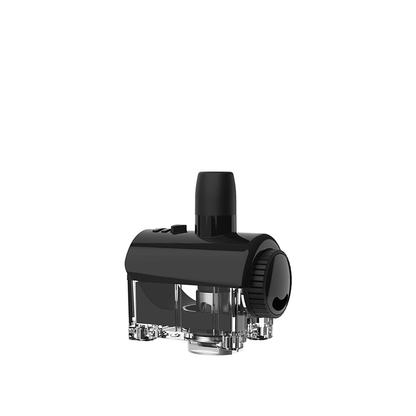 Black Vapefly TGO pod cartridge for vaping devices, transparent base.