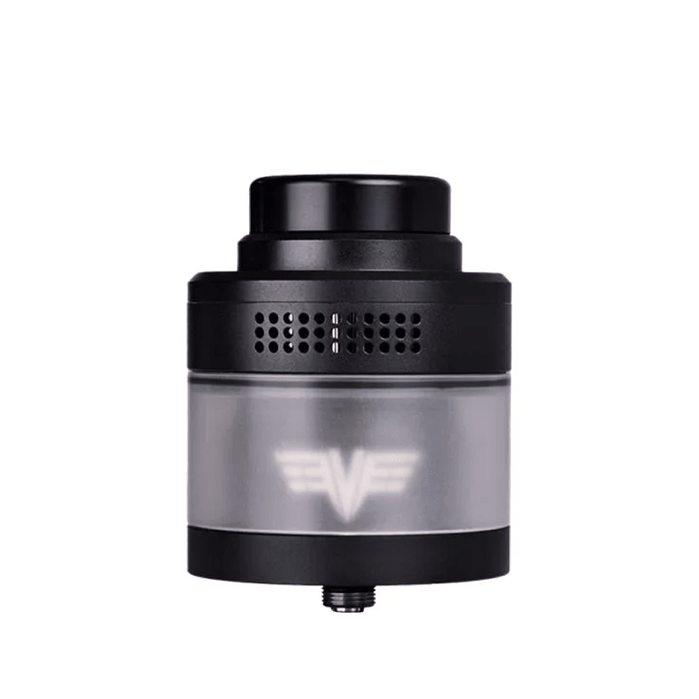 Vaperz Cloud Valkyrie XL RTA in matte black, shown against a white background.