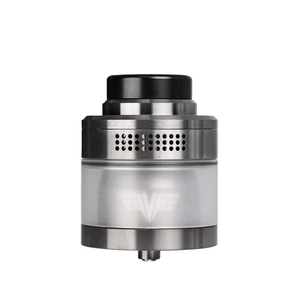 Vaperz Cloud Valkyrie XL RTA in silver, displayed against a white background.