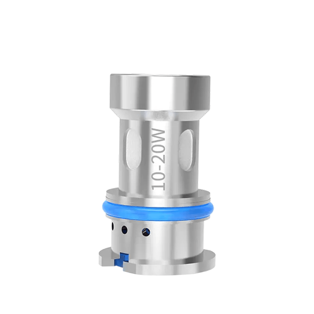 Vaperz Cloud VC Tech replacement coil, silver with blue ring, showing 10-20W power range.