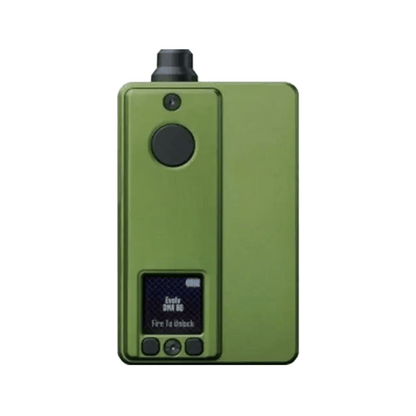 Vaperz Cloud x Gerobak SAN AIO DNA80C Boro Kit in OD green, sleek vape device with display.