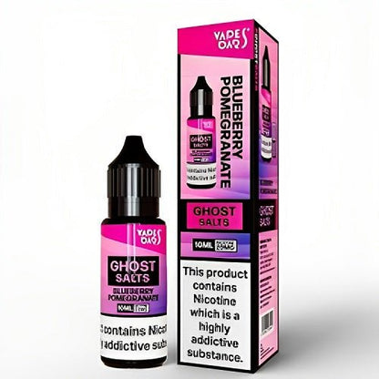 Vapes Bar Ghost Salts Nic Salt 10ml Pack of 10 Available In Blueberry Pomegarante Flavour 
