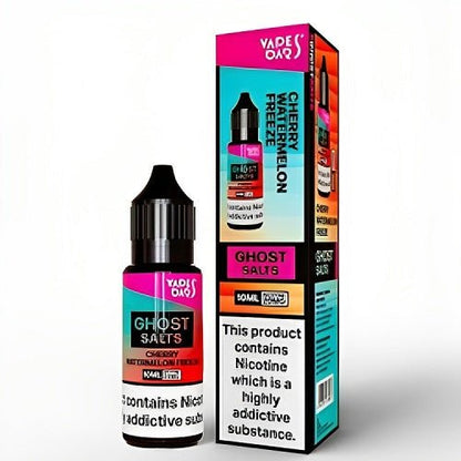 Vapes Bar Ghost Salts Nic Salt 10ml Pack of 10 Available In Cherry Watermelon Freeze Flavour 