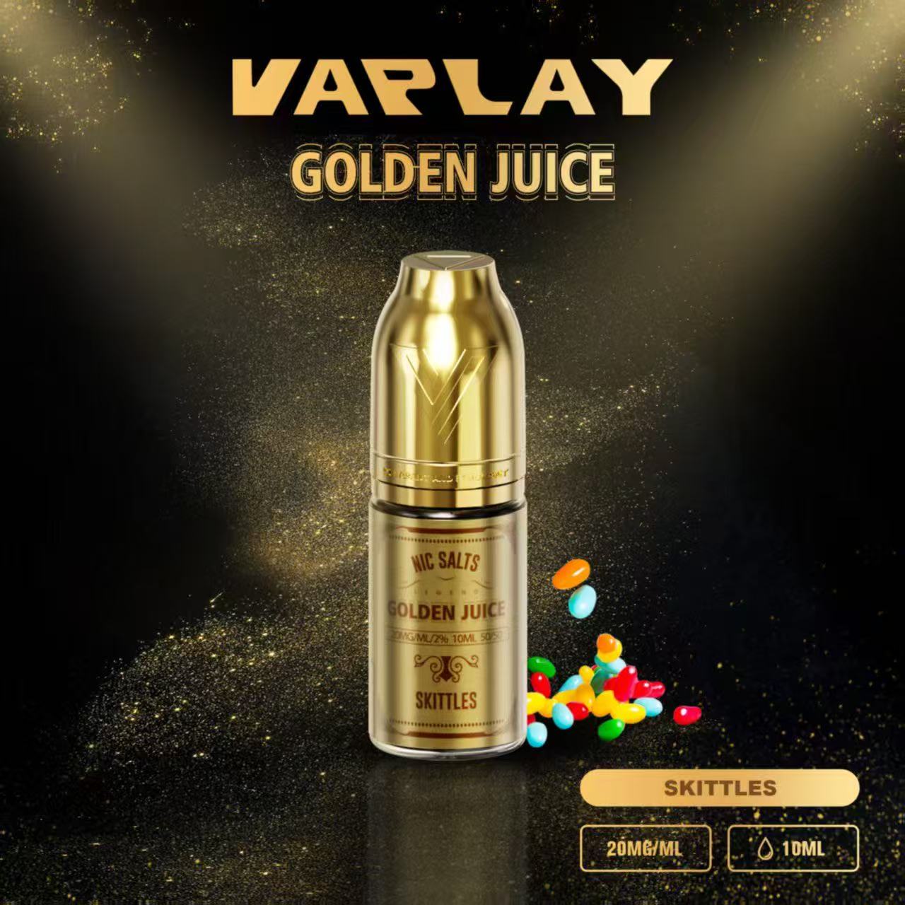 VAPLAY Golden Juice Nic Salt - 10mg&20mg - 10 Pack - Wholesale Price !