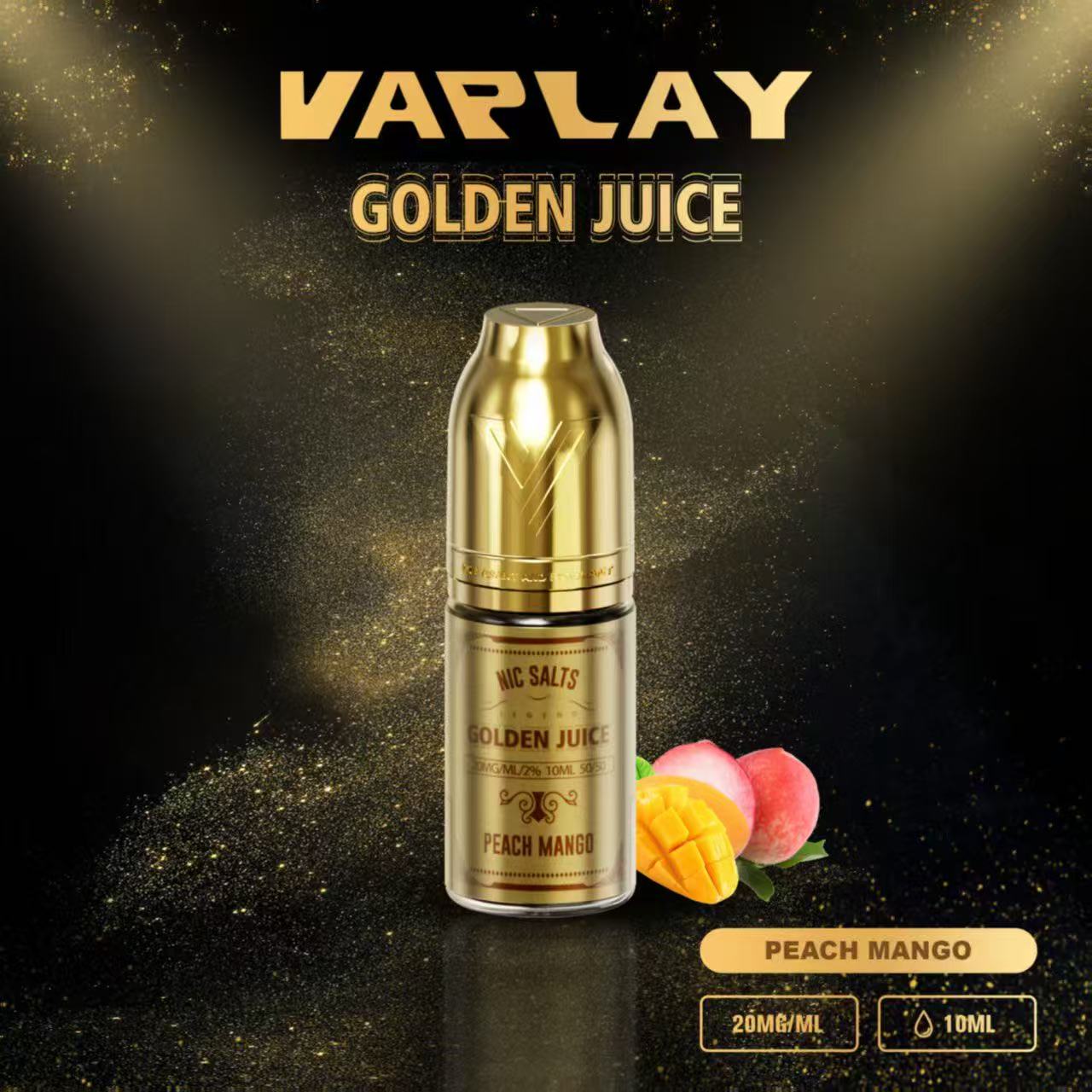 VAPLAY Golden Juice Nic Salt - 10mg&20mg - 10 Pack - Wholesale Price !