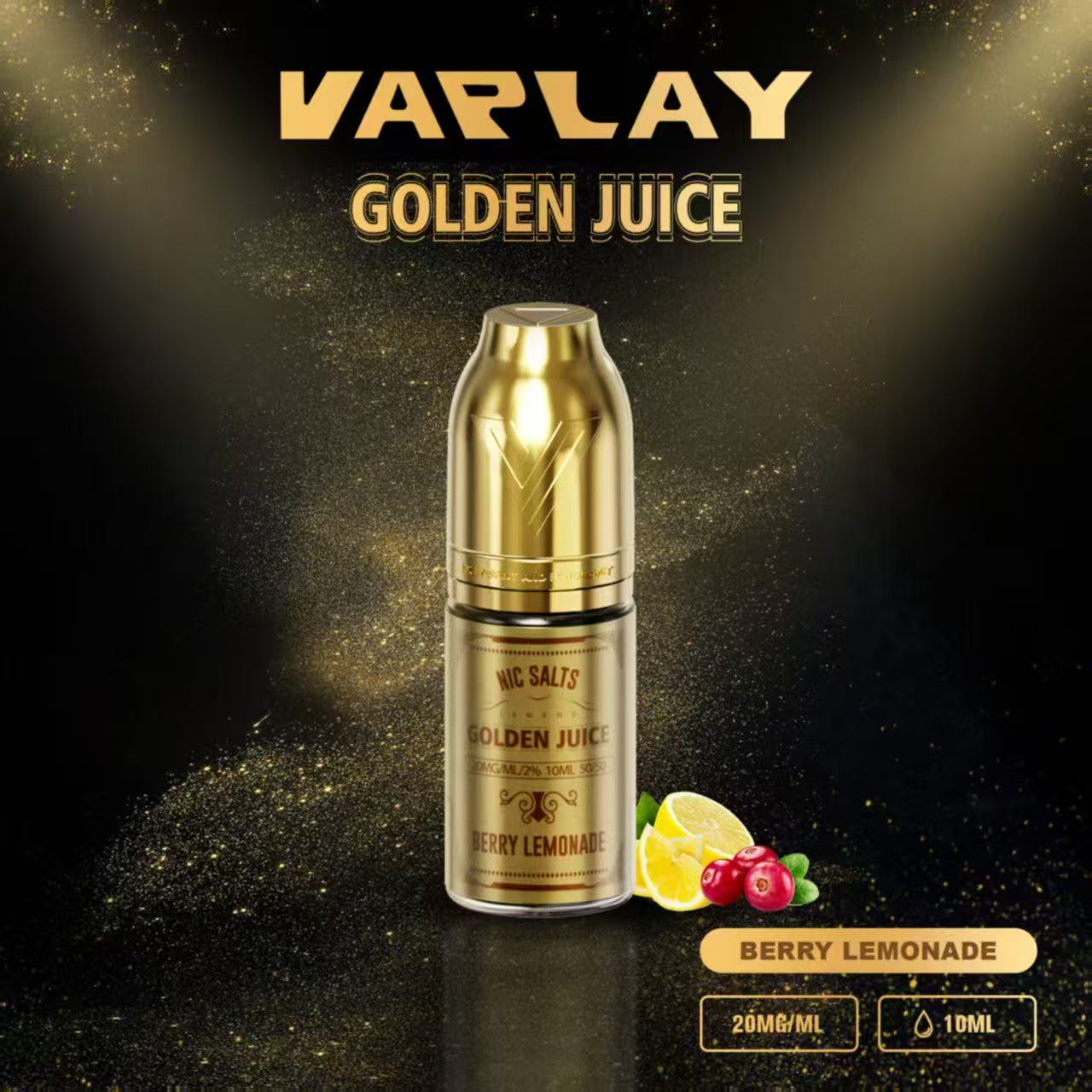 VAPLAY Golden Juice Nic Salt - 10mg&20mg - 10 Pack - Wholesale Price !