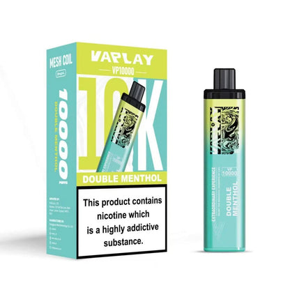 Vaplay VP10000 Prefilled Pod Vape Kit Box of 5, Double Menthol Flavour