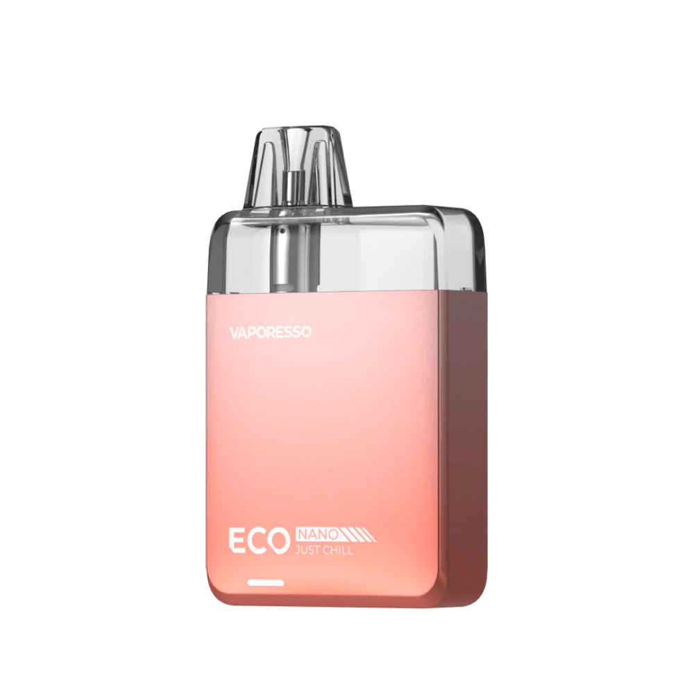 Vaporesso Eco Nano Pod Kit in pink, displayed on a white background.