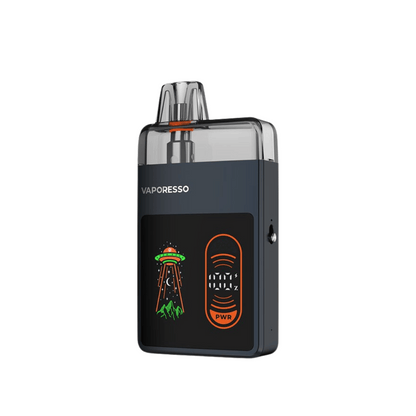 Vaporesso Eco Nano Pro Pod Kit in gunmetal, featuring a sleek design with an orange UFO graphic.