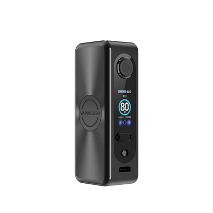 Vaporesso GEN SE Box Mod in dark black with digital display and control buttons.