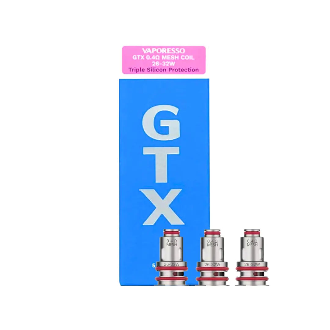 Three Vaporesso GTX Replacement Mesh Coils 0.4 ohm.