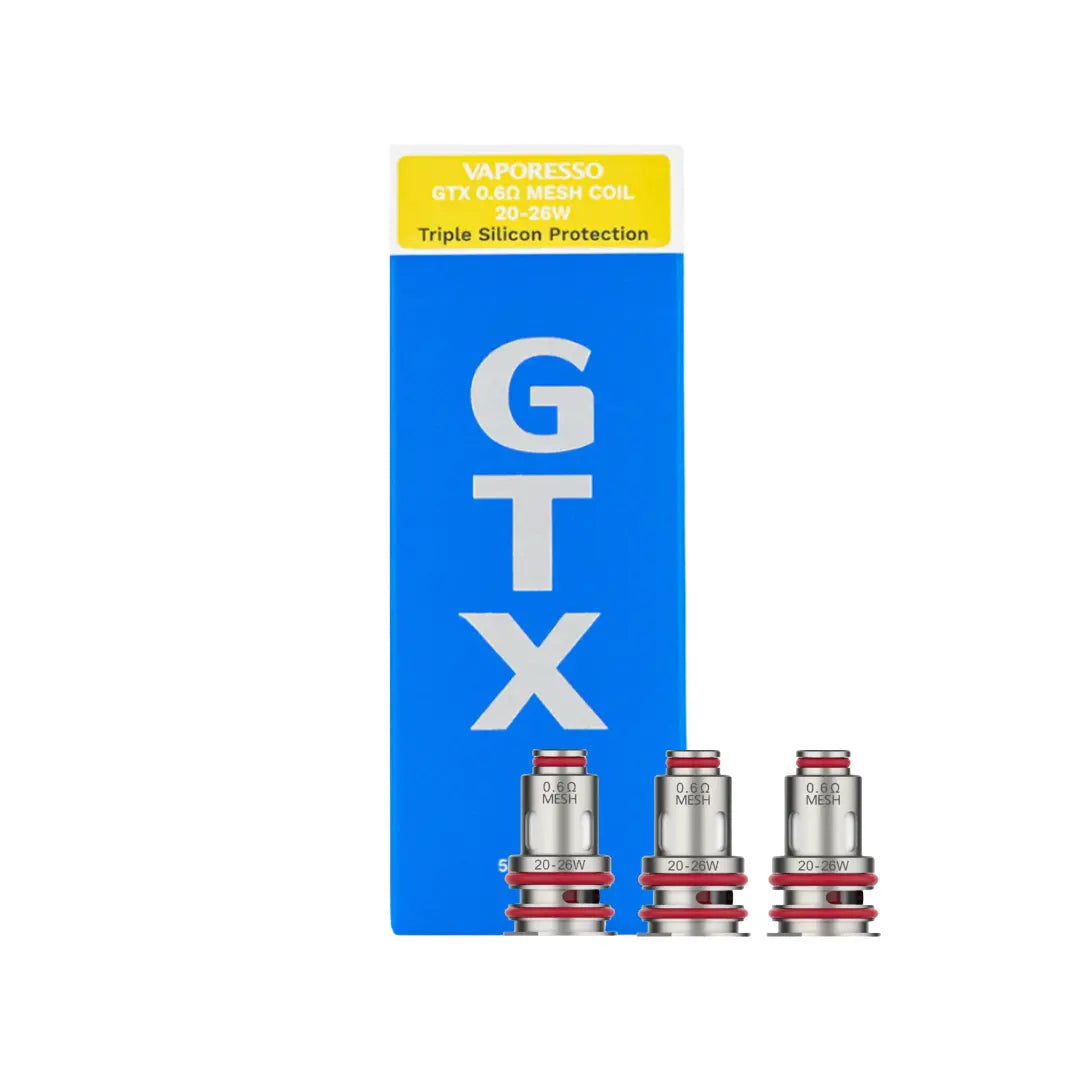 Three Vaporesso GTX Replacement Mesh Coils 0.6 ohm.