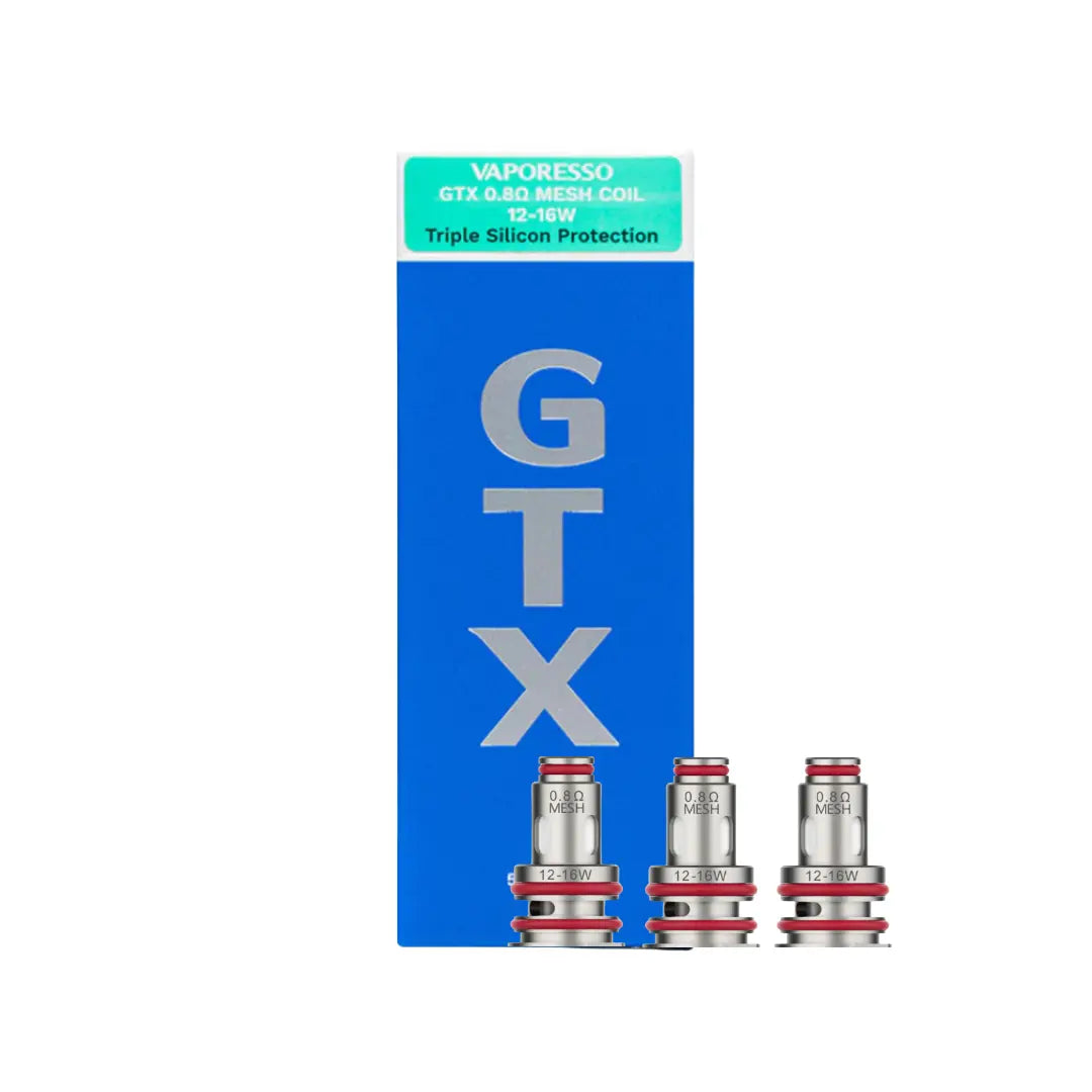 Three Vaporesso GTX Replacement Mesh Coils 0.8 ohm.