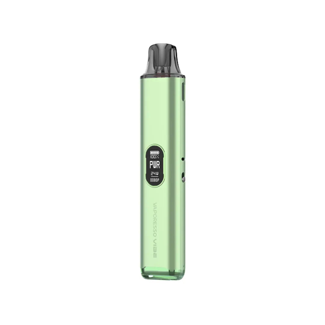 Vaporesso Vibe Pod Vape Kit Fresh Green Colour perfect for nic salt juice great for beginner and advanced vapers 