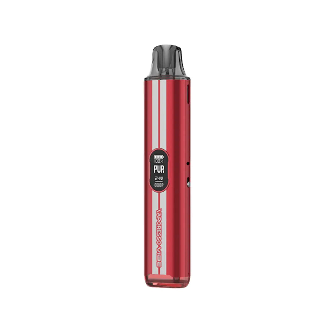 Vaporesso Vibe Pod Vape Kit Racing Red Colour perfect for nic salt juice great for beginner and advanced vapers 