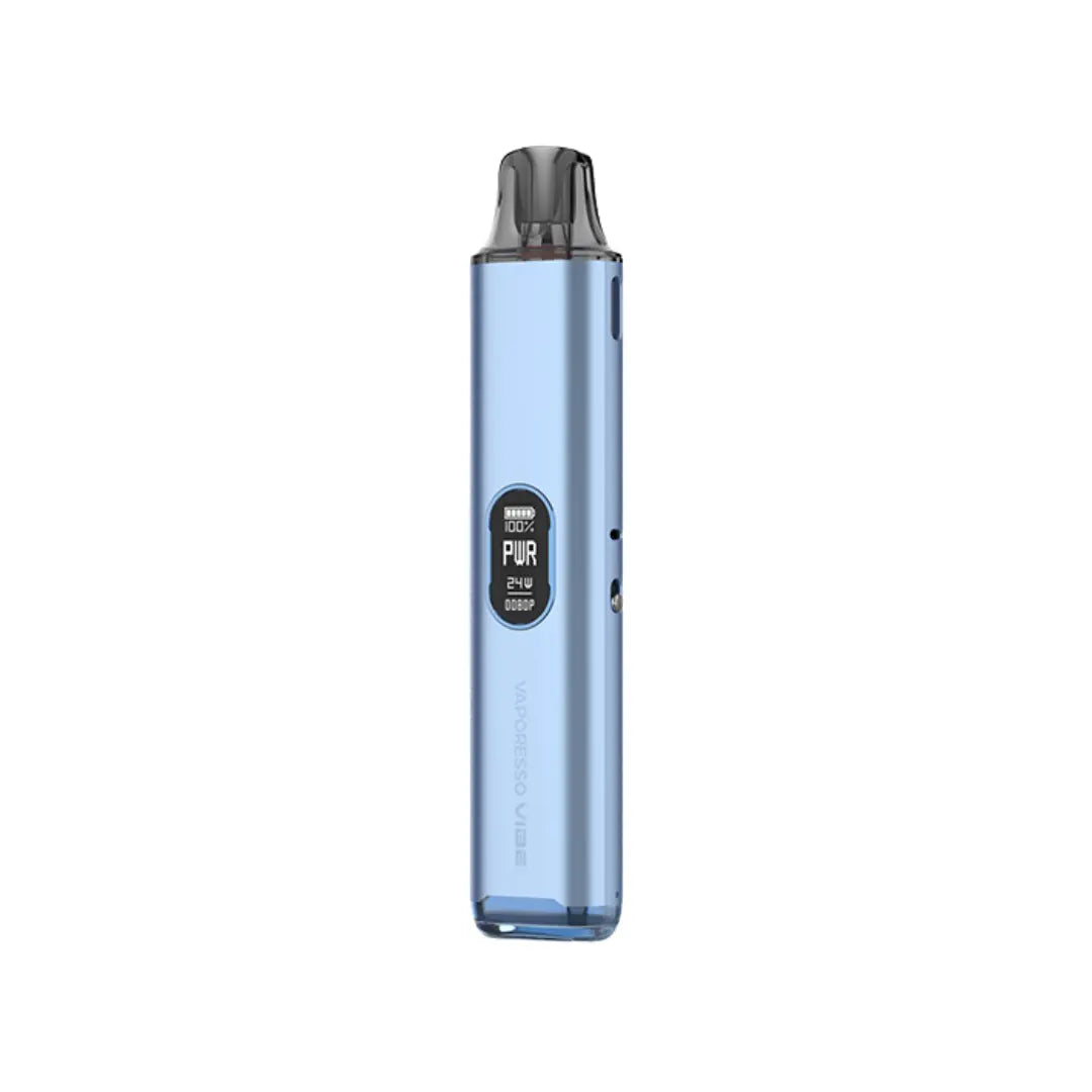 Vaporesso Vibe Pod Vape Kit Sky Blue Colour perfect for nic salt juice great for beginner and advanced vapers 