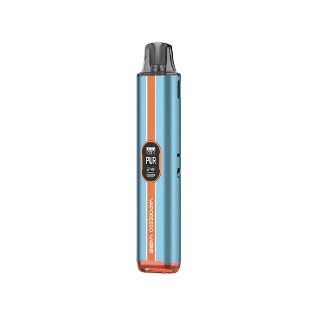Vaporesso Vibe Pod Vape Kit Turbo Blue Colour perfect for nic salt juice great for beginner and advanced vapers 