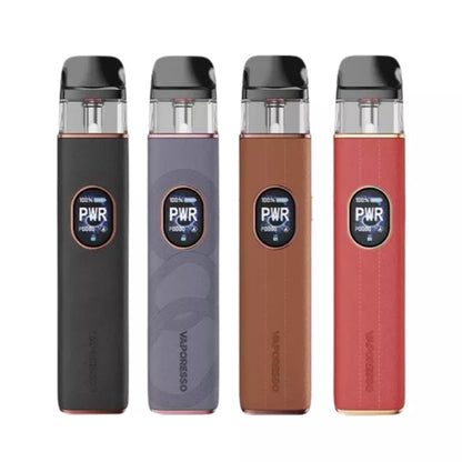 Four Vaporesso XROS 5 Pod Vape Kits In 4 New Leather Finishes.