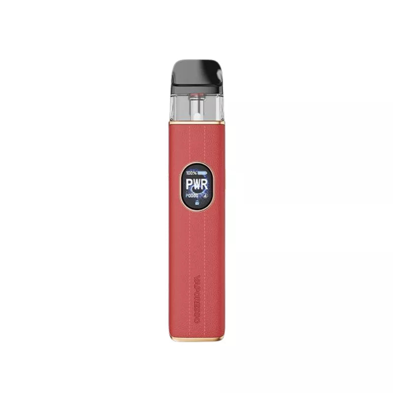 Vaporesso XROS 5 Pod Vape Kit Red Leather Colour Option built-in 1500mAh Battery and compatible with the Vaporesso Xros Pod series great for Nic Salt E-liquids