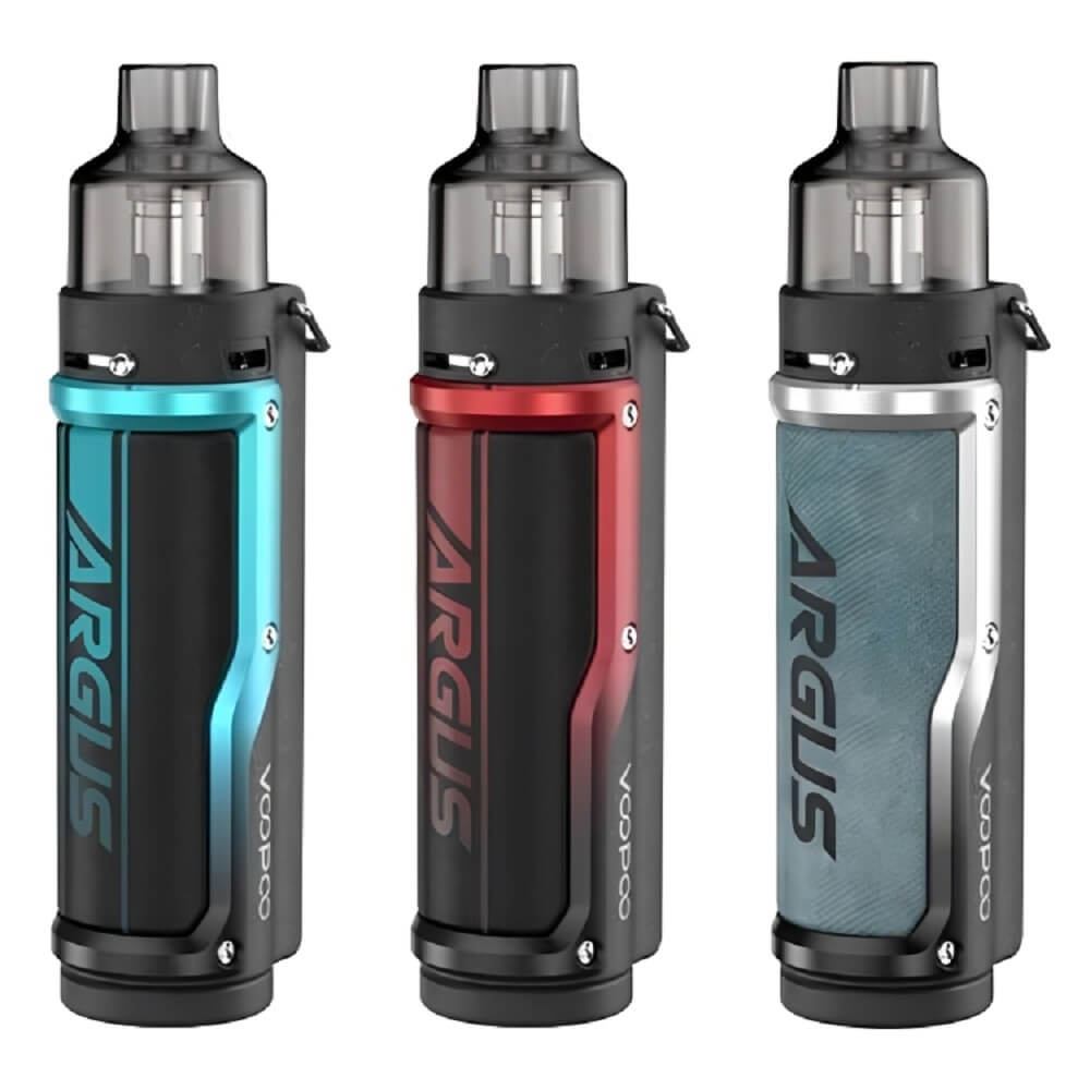 Voopoo Agrus Pro Pod Kit, Litchi Lather Blue, Litchi Leather Red, Denim Silver Color