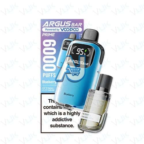 VooPoo Argus Bar Prime Perfilled Vape Kit, Blueberry Flavor