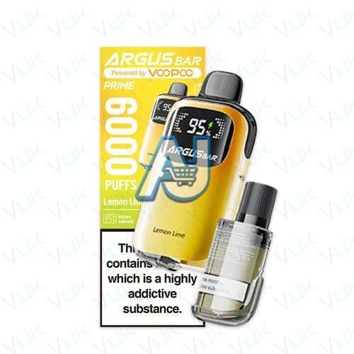 VooPoo Argus Bar Prime Perfilled Vape Kit, Lemon Lime Flavor