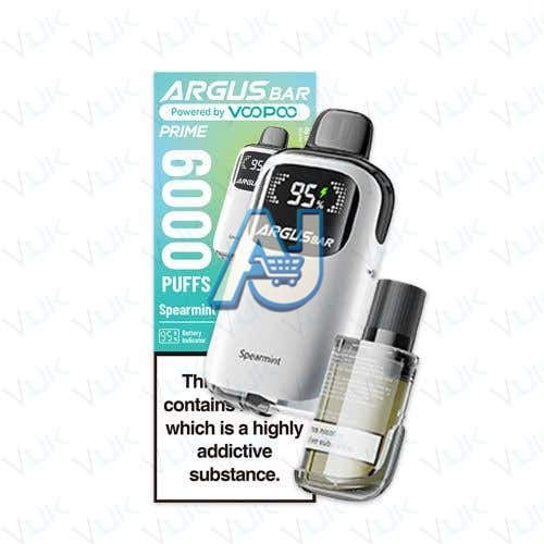 VooPoo Argus Bar Prime Perfilled Vape Kit, Spear Mint Flavor