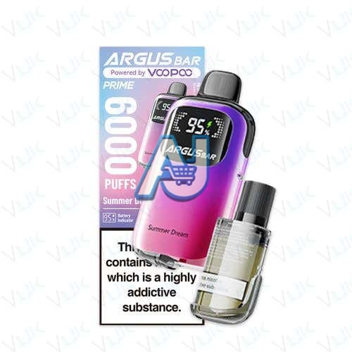 VooPoo Argus Bar Prime Perfilled Vape Kit, Summer Dream Flavor