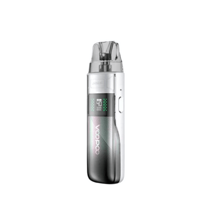 Voopoo Argus E40 pod kit in pearl white, sleek design with digital display.