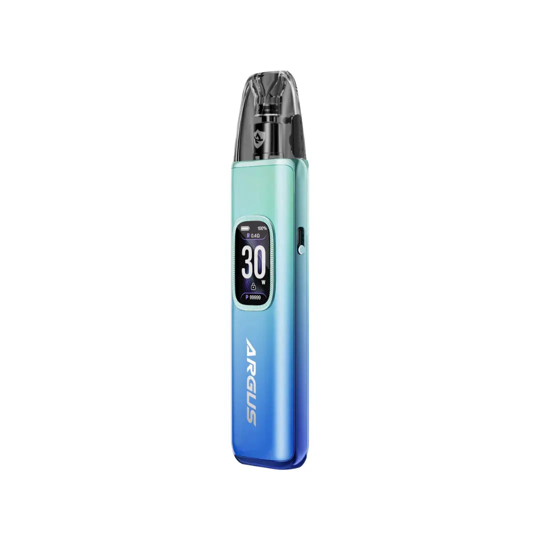 Voopoo Argus G3 Pod Vape Kit in Aurora Blue Colour perfect for nic salt e-liquids