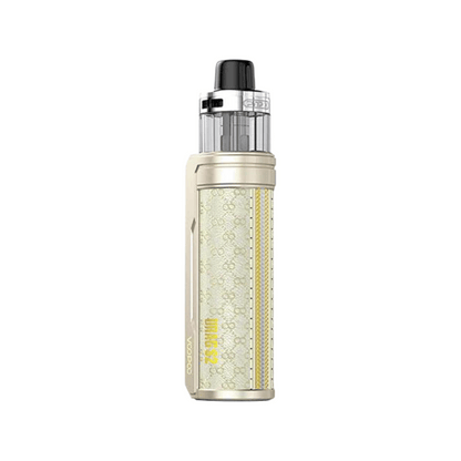 VooPoo Drag S2 Pod Kit in champagne gold with intricate detailing.
