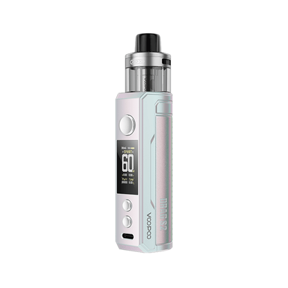 Voopoo Drag S2 Pod Kit in silver, featuring a digital display and sleek design.