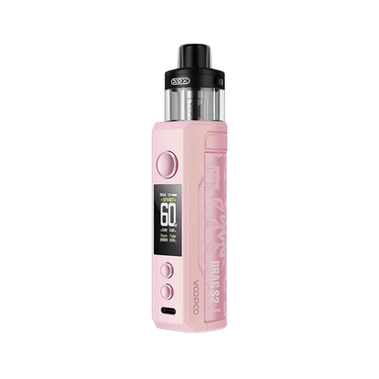 Pink VOOPOO Drag S2 Pod Kit with digital display and buttons, available at Ecigone Vape Shop UK.