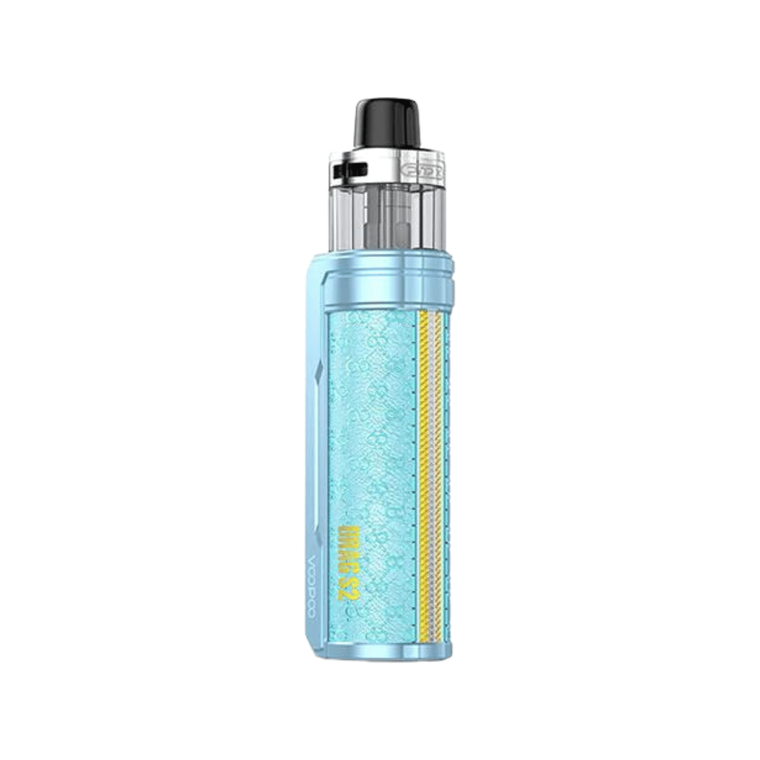 Voopoo Drag S2 Pod Kit in Snow Blue with a sleek and modern design.