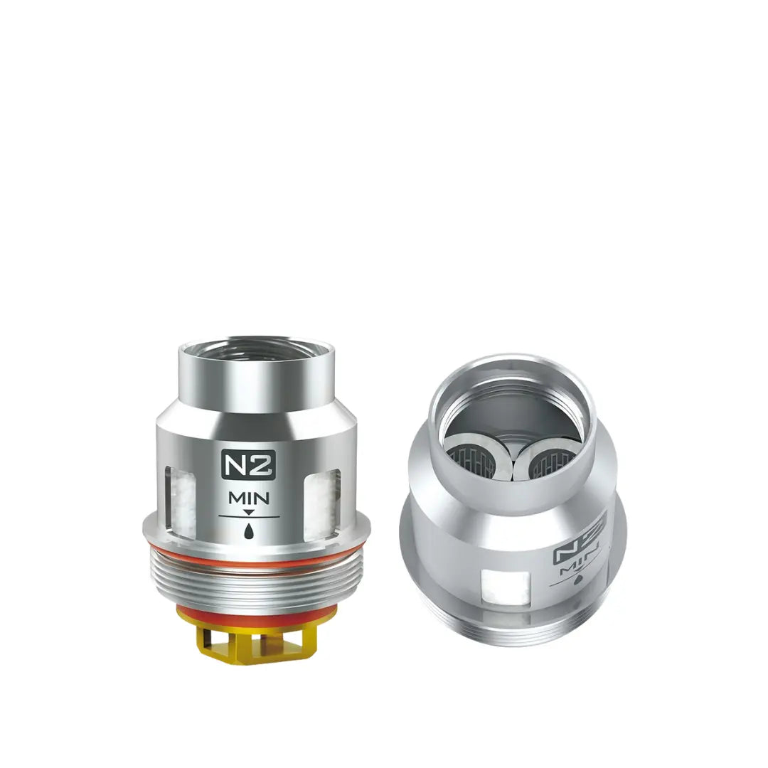 Close-up of two Voopoo Uforce N2 vape coils