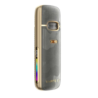 Voopoo Vmate E2 Pod Vape Kit in urban camo design with gold accents.