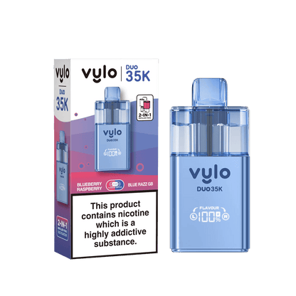 Vylo Duo 35k 2 in 1 Prefilled Pod Vape Box of 5, Blueberry Raspberry, Blue Razz GB Flavour