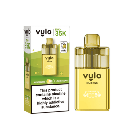 Vylo Duo 35k 2 in 1 Prefilled Pod Vape Box of 5, Lemon Lime, Lemon Guava Flavour