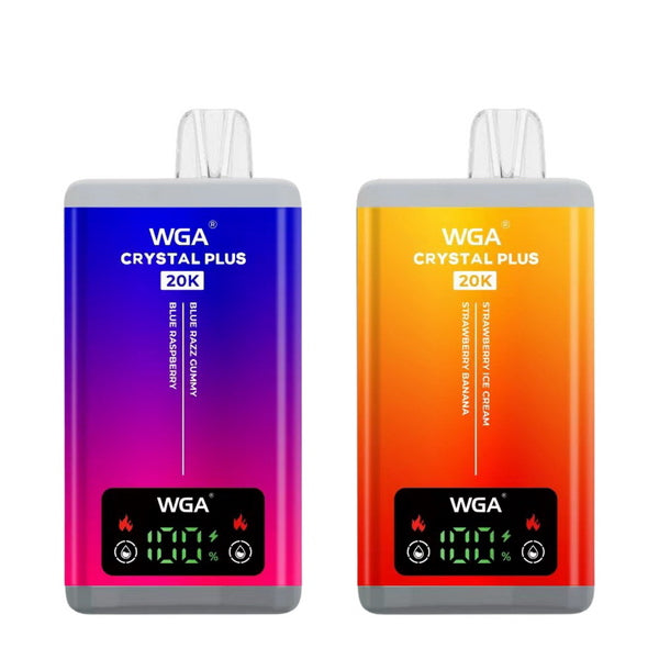 WGA Crystal Plus 20000 Puffs 2 in 1 Prefilled Kit Box of 10, Aj Super Store