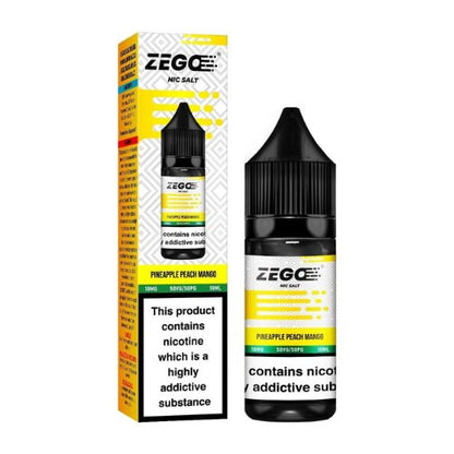 Zego Nic Salt 10ml Pack of 10 Available in Pineapple Peach Mango Flavour 