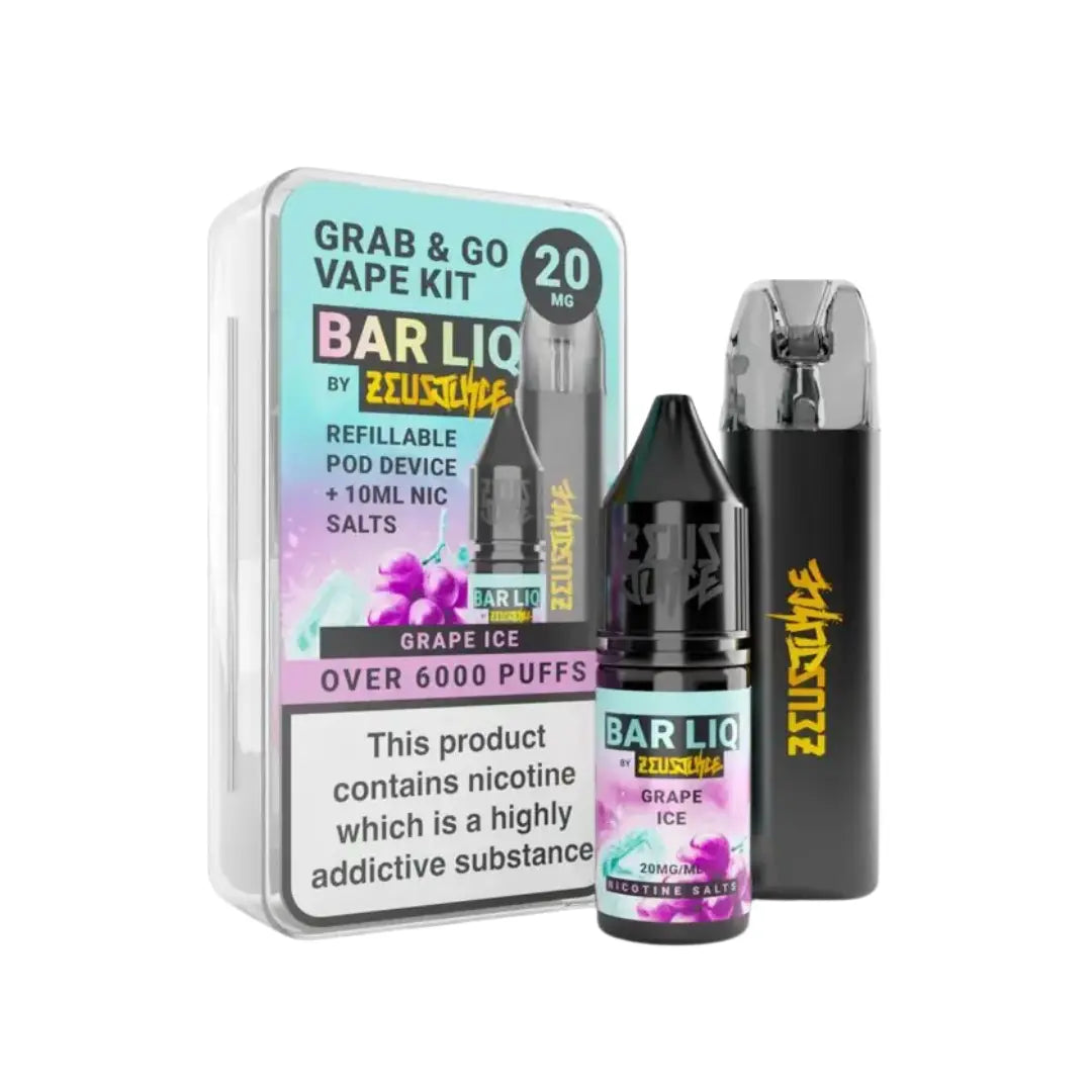 Zeus Juice Grab & Go Pod Kit Grape Ice Flavour 