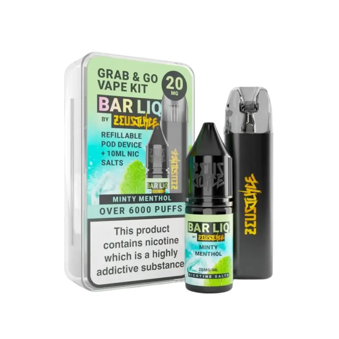 Zeus Juice Grab & Go Pod Kit Minty Menthol Flavour 