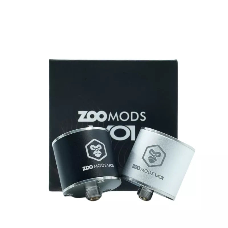 Two VO1 portable volt & ohm meter with 'Zoo Mods' branding on a black box background.